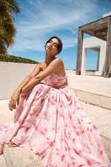 Abenddämmerung Soiree Maxikleid Rosa