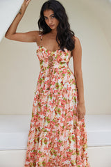 Himbeer-Limonade Maxikleid Rosa