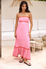 Maxikleid "Cherry On Top" Pink