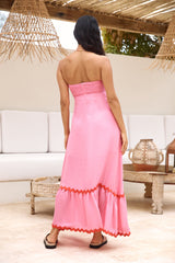 Maxikleid "Cherry On Top" Pink