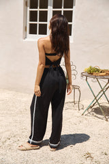 Twin Flame Leinenhose Schwarz