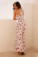 Romantisches Neckholder-Maxikleid in Rosa