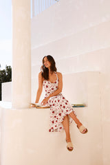 Romantisches Neckholder-Maxikleid in Rosa
