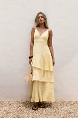 Oh Sonnenblumenträume Maxikleid Gelb