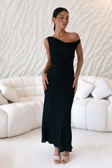 Moonlight Dancer schulterfreies Maxikleid Schwarz