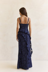 Urban Elegance Maxikleid Marineblau