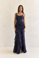 Urban Elegance Maxikleid Marineblau