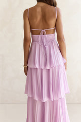 Ich denke über dieses lila Maxikleid nach