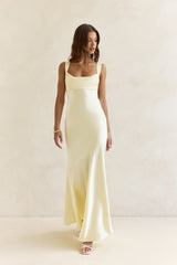 Wish From An Angel Satin Maxikleid Gelb