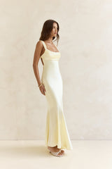 Wish From An Angel Satin Maxikleid Gelb