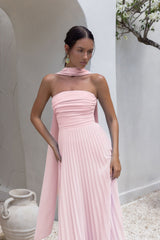 Rosewater Roads Trägerloses Maxikleid Blush