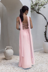 Rosewater Roads Trägerloses Maxikleid Blush