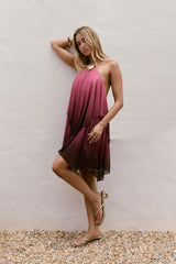Lost In Wonder Neckholder-Minikleid Pink Ombré