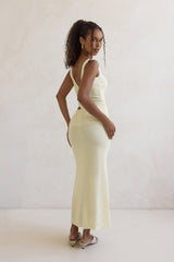 Over And Over Netz-Maxikleid Gelb