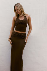Jeni Halter-Croptop Braun