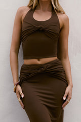 Jeni Halter-Croptop Braun