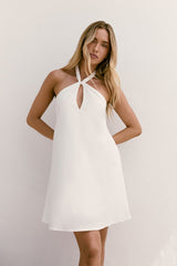 Coconut Sips Neckholder-Minikleid Weiß