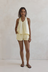 Evelyn Neckholder-Top Gelb