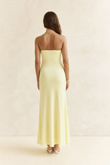Trägerloses Maxikleid „Follow You“ Gelb