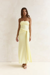 Trägerloses Maxikleid „Follow You“, Gelb