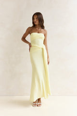 Trägerloses Maxikleid „Follow You“, Gelb
