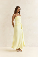 Trägerloses Maxikleid „Follow You“ Gelb