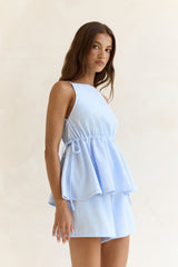 Sonnenliege Sommers Gingham Top Blau
