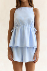 Sunlounge Summers Gingham Shorts Blau