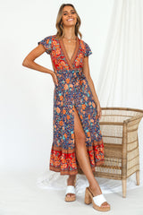 Candid Midikleid Marineblau