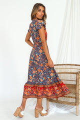 Candid Midikleid Marineblau