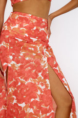 Goldener Maxi-Rock in Orange