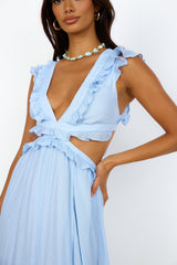 Engelszahlen Maxikleid Blau