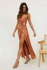 Althea Maxikleid Braun