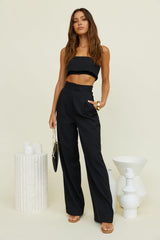 Solaris Crop Top Schwarz