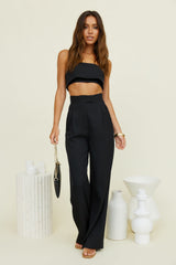 Solaris Crop Top Schwarz