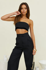 Solaris Crop Top Schwarz