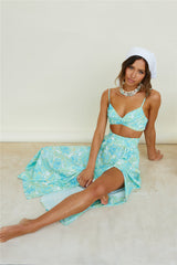Sweet Morning Dew Crop Top Blau