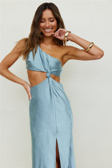 Abendsterne Midi-Kleid Hellblau