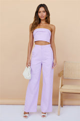 In Hindsight Crop Top Lila
