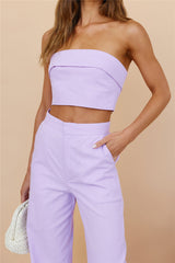 In Hindsight Crop Top Lila
