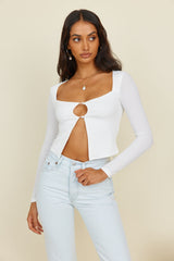 Vice Versa Crop Top Weiß