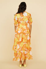 Maxikleid Inflorescence Gelb