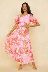 Pretty Lies Maxikleid Rosa