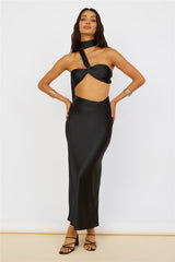 Sunset and Vine Crop Top Schwarz