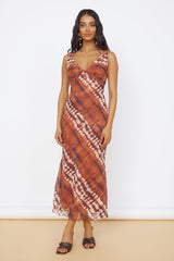 Maxikleid „Sweet Reflections“ in Braun
