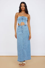 Starlit Symphony Maxirock Jeansstoff