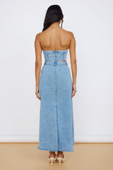 Starlit Symphony Maxirock Jeansstoff