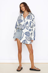 Sommerleuchtendes Hemdkleid Blau