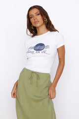 ROLLA'S Vivre Sa Vie Baby Rib Tee Weiß