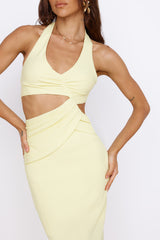 New Found Purpose Maxikleid Gelb